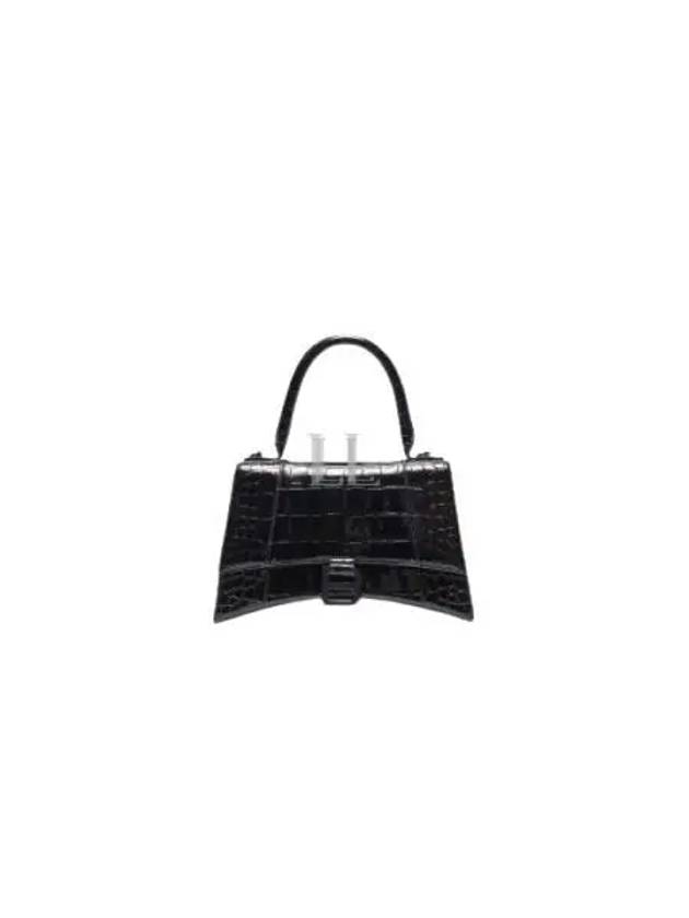 Hourglass Crocodile Embossed Cross Bag Black - BALENCIAGA - BALAAN 2