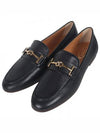 Women's Double T Logo Leather Loafers Black - TOD'S - BALAAN 2