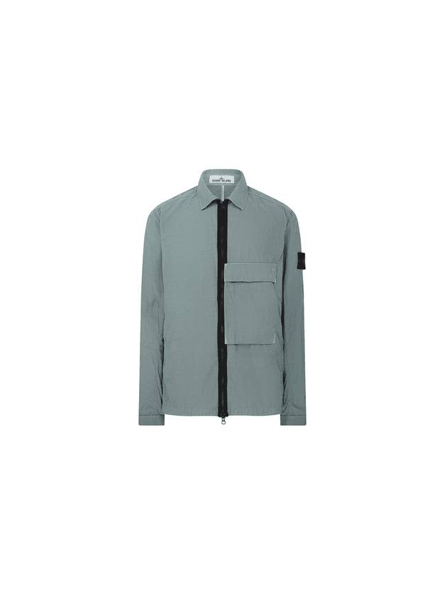 Naslan Garment Dyed Compass Patch Zip-up Jacket Sage Green - STONE ISLAND - BALAAN 2