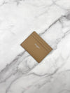 Logo Detail Calfskin Card Wallet Teakwood - SAINT LAURENT - BALAAN 7