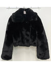 Fluffy Fake Fur Jacket Black - ACNE STUDIOS - BALAAN 3