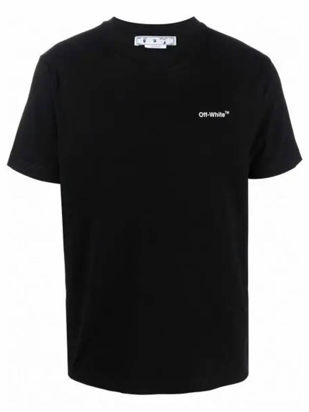 Wave Diag Slim Short Sleeve T Shirt Black - OFF WHITE - BALAAN 2