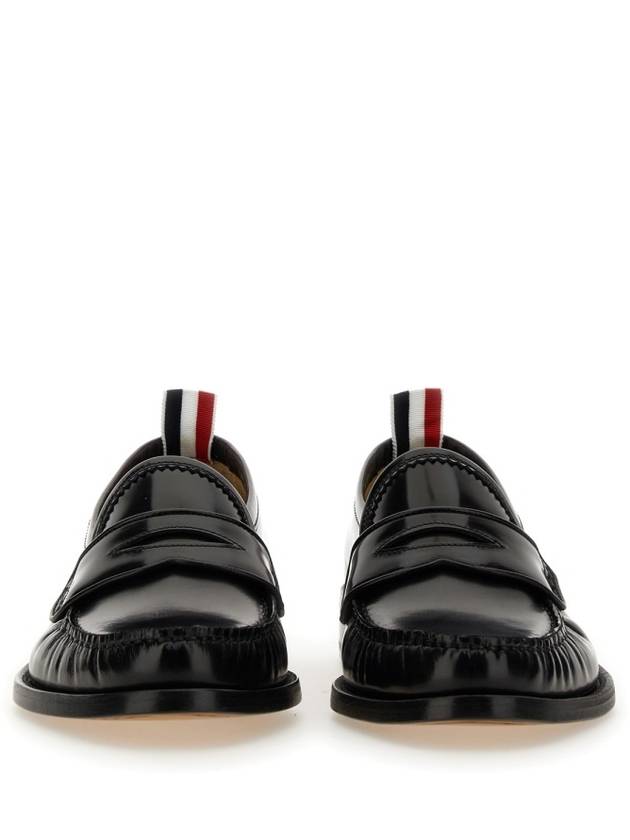 Pleated Leather Penny Loafers Black - THOM BROWNE - BALAAN 6