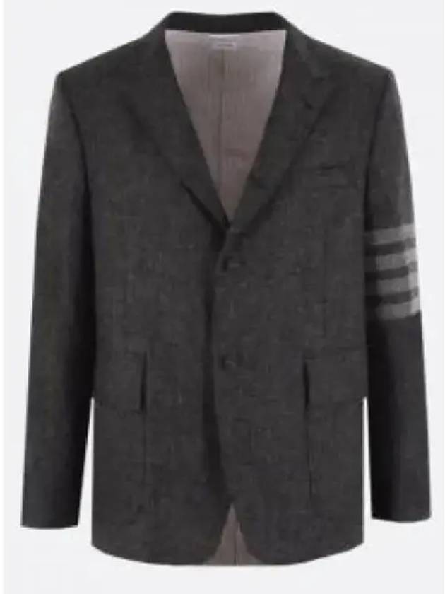 Donegal Tweed 4 Bar Single Breasted Blazer Jacket Grey - THOM BROWNE - BALAAN 2