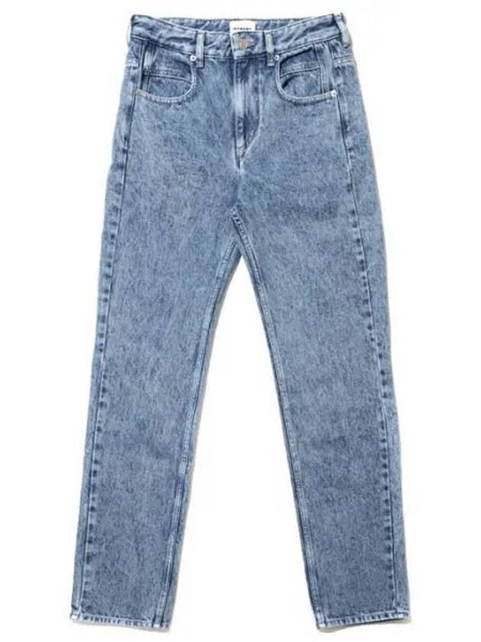 Etoile Women's Vendelia High Waist Straight Jeans Blue - ISABEL MARANT - BALAAN.