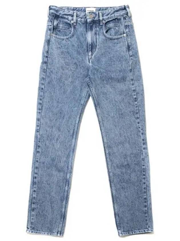 Etoile Women's Vendelia High Waist Straight Jeans Blue - ISABEL MARANT - BALAAN 1