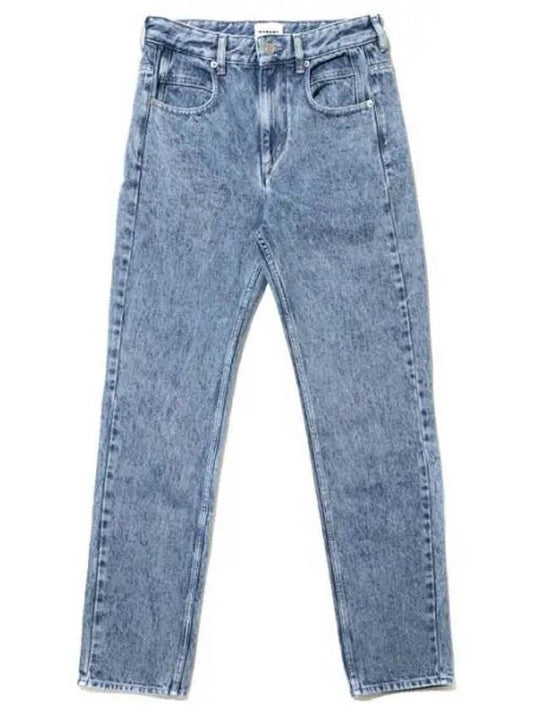 Etoile Women's Vendelia High Waist Straight Jeans Blue - ISABEL MARANT - BALAAN 1