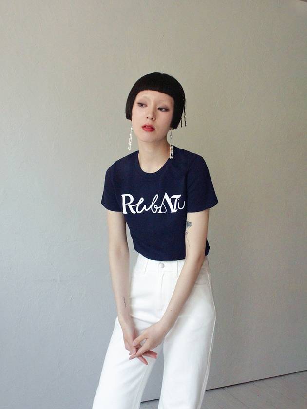 Lettering Logo T-Shirt Navy - RUBATI - BALAAN 2