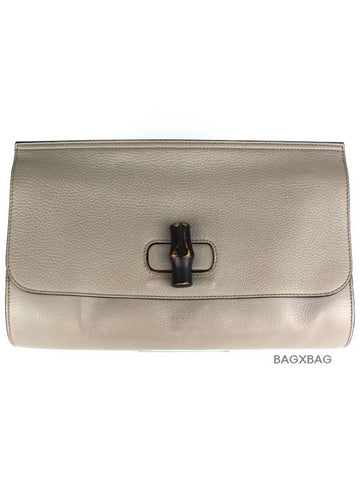 GC Bamboo Flap Clutch Beige GC42CL001 - GUCCI - BALAAN 1