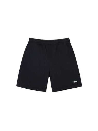 Stock Logo Sweatshort Black - STUSSY - BALAAN 1