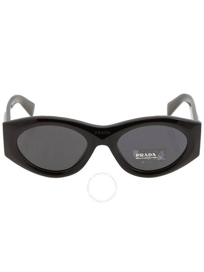 Eyewear Triangle Logo Oval Frame Sunglasses - PRADA - BALAAN 2