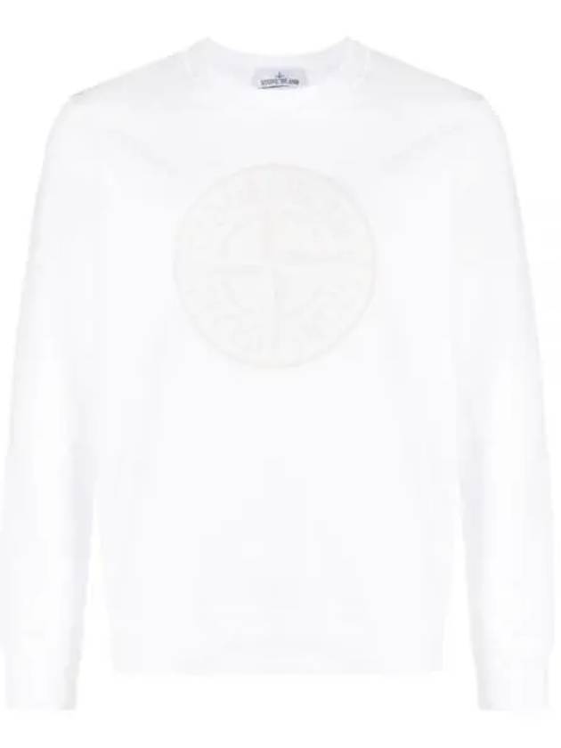 Men's Industrial One Print Sweatshirt White - STONE ISLAND - BALAAN 2