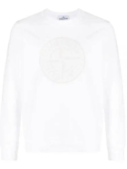 Men's Industrial One Print Sweatshirt White - STONE ISLAND - BALAAN 2