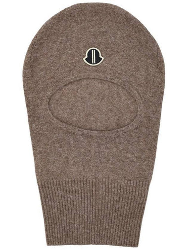 Rick Owens Wool Cashmere Balaclava Taupe - MONCLER - BALAAN 1