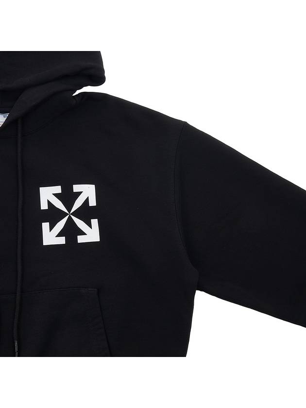 Arrow Logo Print Hoodie Black - OFF WHITE - BALAAN 5