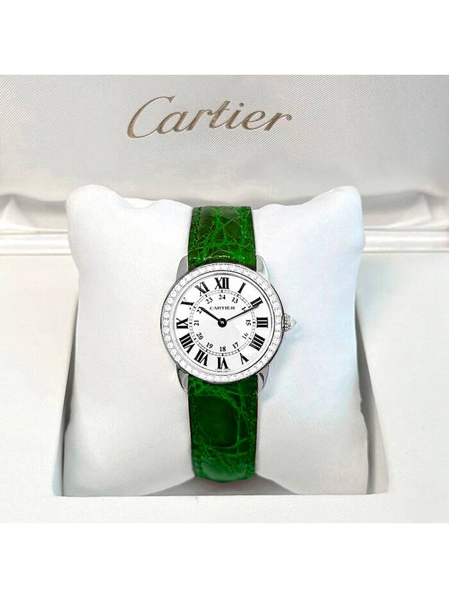 Ronde Solo Bezel Diamond Women s Quartz Watch - CARTIER - BALAAN 8