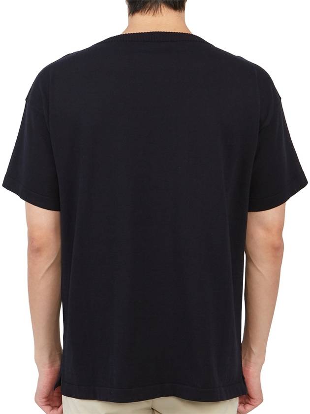 Boatman Organic Cotton Short Sleeve Knit Top Navy - ANDERSEN-ANDERSEN - BALAAN 5