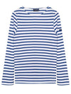 Minquiers Modern Stripe Long Sleeve T-Shirt White Blue - SAINT JAMES - BALAAN 2