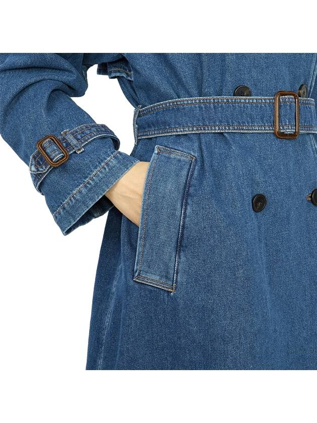 15011041650 BLASY 002 Women s Denim Long Trench Coat - MAX MARA - BALAAN 9