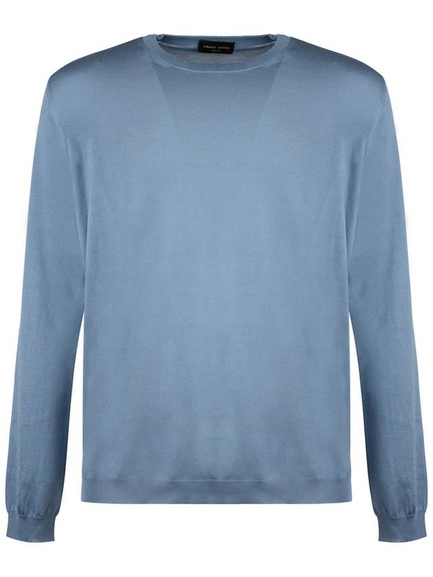 Roberto Collina Silk Denim Sweater - ROBERTO COLLINA - BALAAN 1