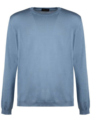 Roberto Collina Silk Denim Sweater - ROBERTO COLLINA - BALAAN 1