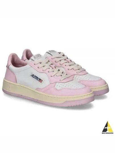 Women's Medalist Bi-Color Low-Top Sneakers White Pink - AUTRY - BALAAN 2