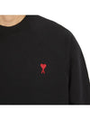 Small Heart Logo Sweatshirt Black - AMI - BALAAN 9