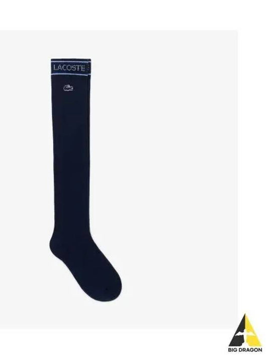 Women s Sports Knee Socks Navy - LACOSTE - BALAAN 1