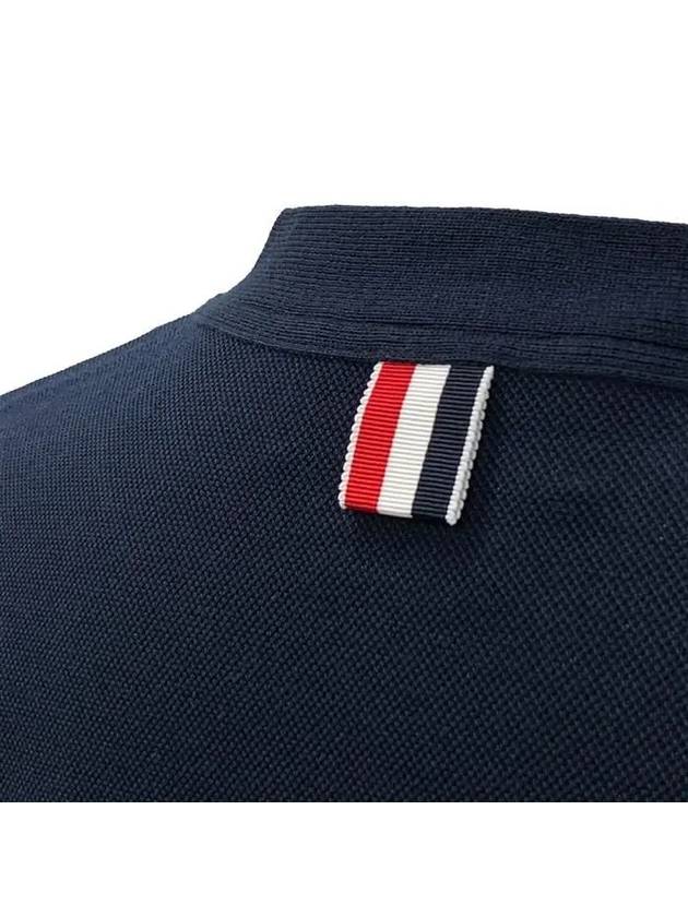 V-Neck 4 Bar Cardigan Navy - THOM BROWNE - BALAAN 5