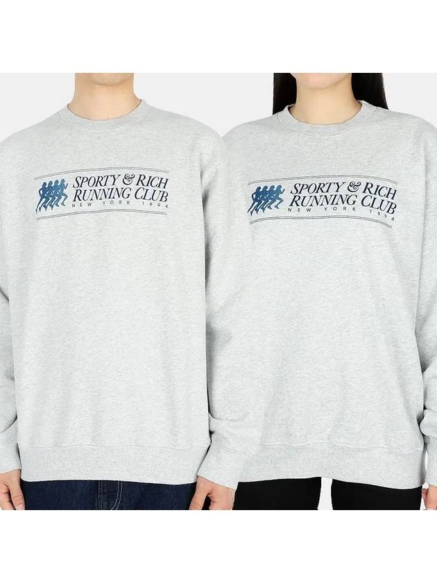 94 Running Club Crew Neck Sweatshirt Heather Grey - SPORTY & RICH - BALAAN 2