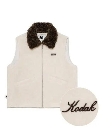 KODAK Essential Collar Fleece Quilted Best Women IVORY - KODO - BALAAN 1