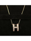 Pop H Pendant Necklace Rose Gold - HERMES - BALAAN 3