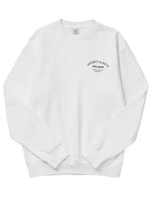 Studio Crew Neck Cotton Sweatshirt White - SPORTY & RICH - BALAAN 1