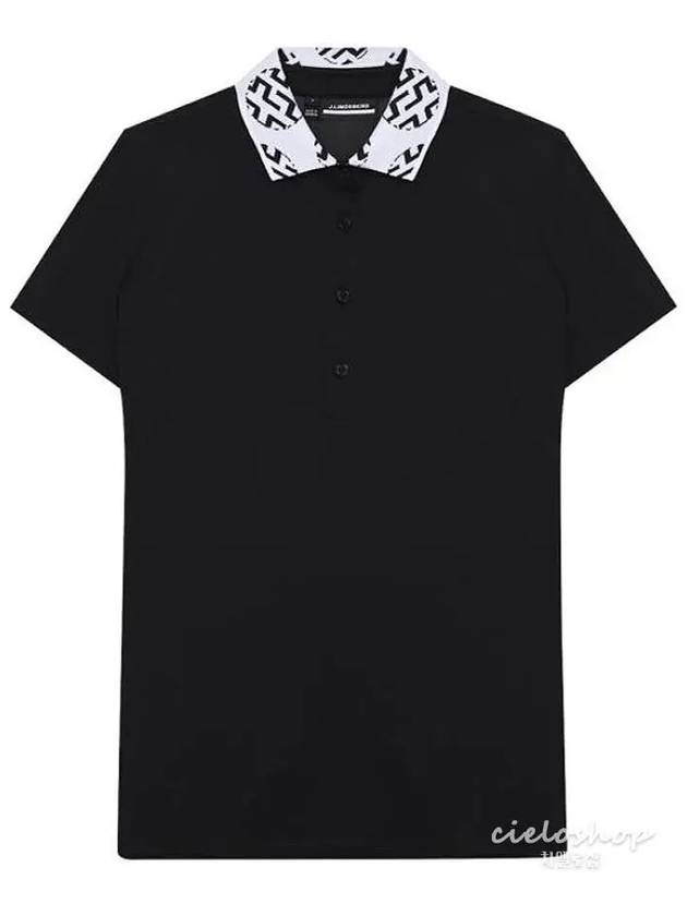 Tilly Golf Polo Short Sleeve T-Shirt Black GWJT08276 - J.LINDEBERG - BALAAN 1