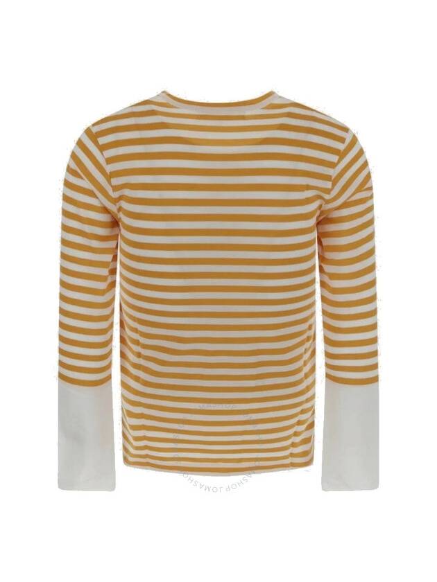 Women's Small Red Heart Striped Long Sleeve T-Shirt P1 T319 2 Yellow - COMME DES GARCONS PLAY - BALAAN 3