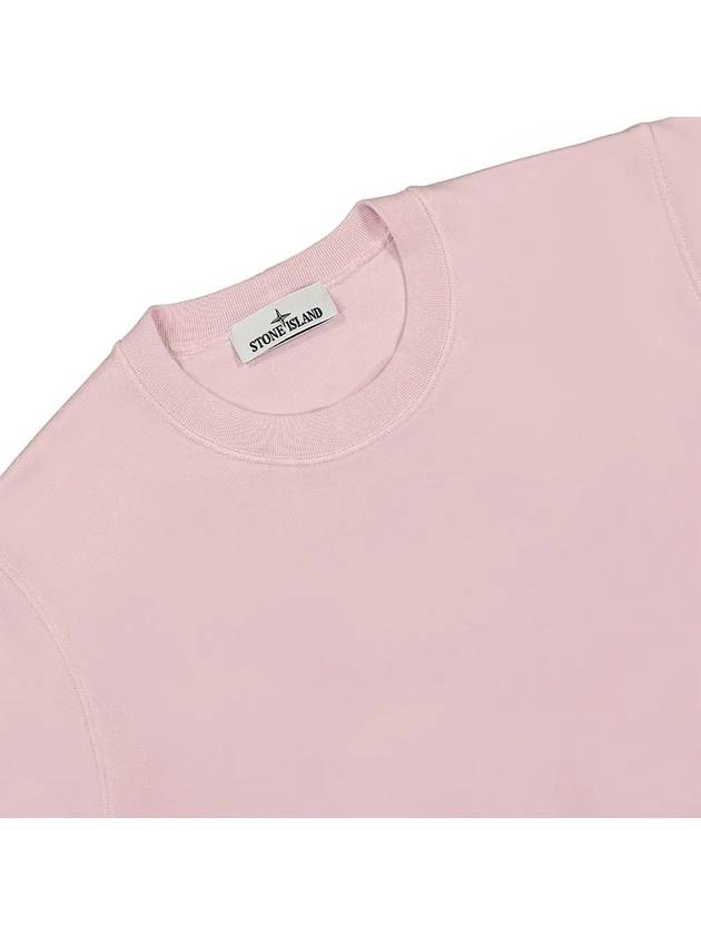 Wappen Patch Garment Dyed Sweatshirt Pink - STONE ISLAND - BALAAN 4