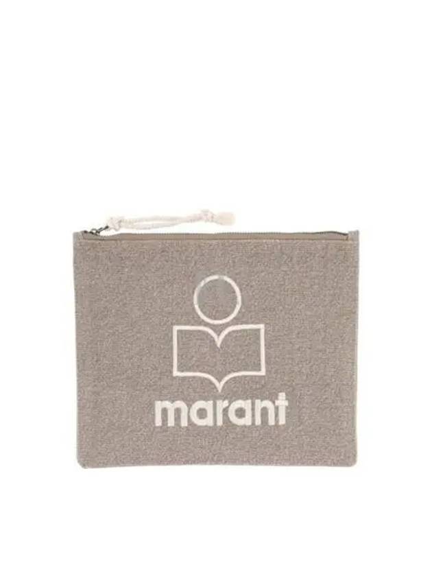 Embroidered Logo Pouch Beige - ISABEL MARANT - BALAAN 2