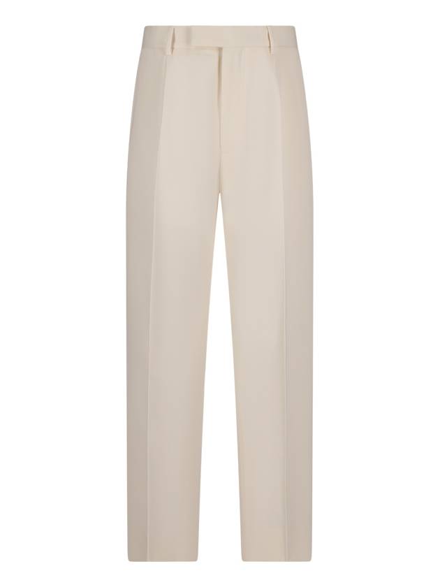 COTTON AND WOOL PANTS - ERMENEGILDO ZEGNA - BALAAN 1