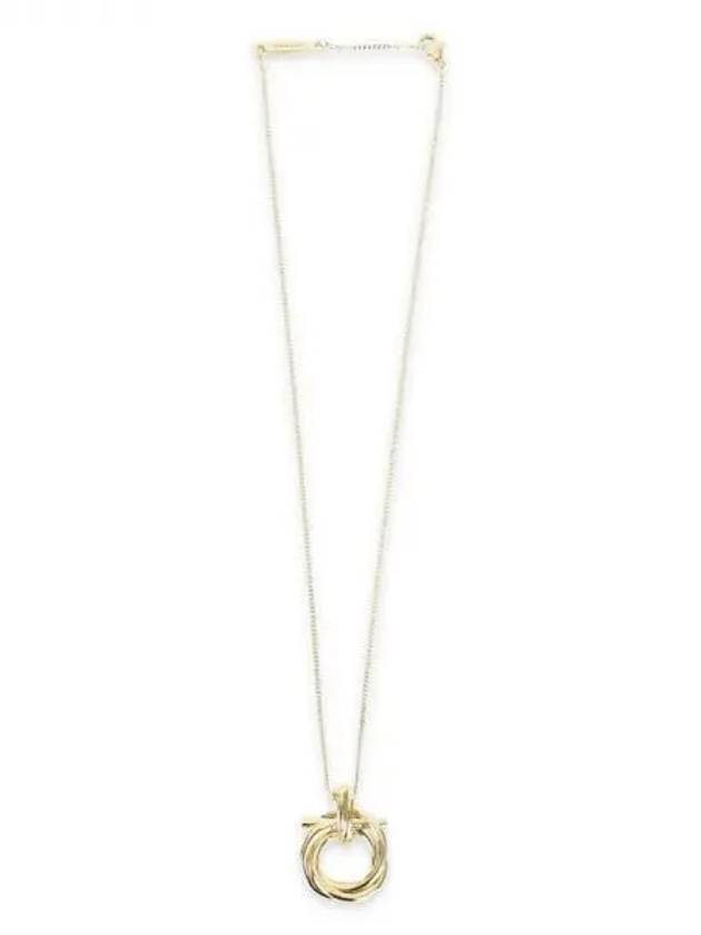 Gancini Pendant Necklace Gold - SALVATORE FERRAGAMO - BALAAN 2