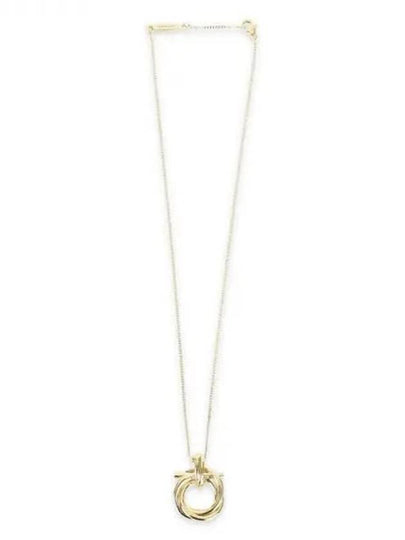 Gancini Pendant Necklace Gold - SALVATORE FERRAGAMO - BALAAN 2