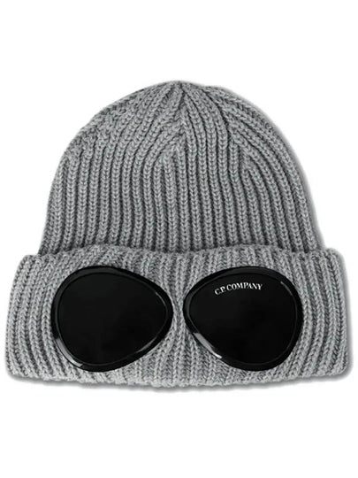 Extra Fine Merino Wool Goggle Beanie Grey - CP COMPANY - BALAAN 2