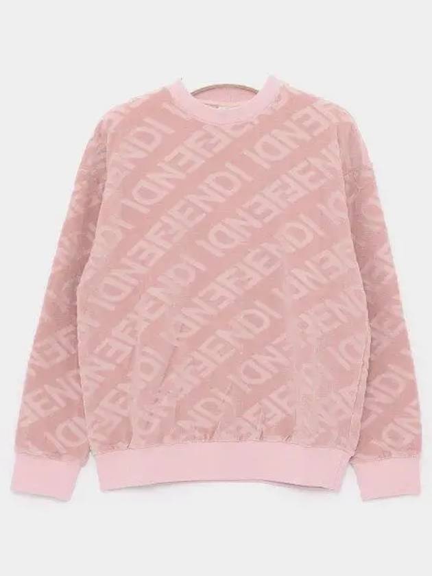 Logo All-Over Sweatshirt Pink - FENDI - BALAAN 2