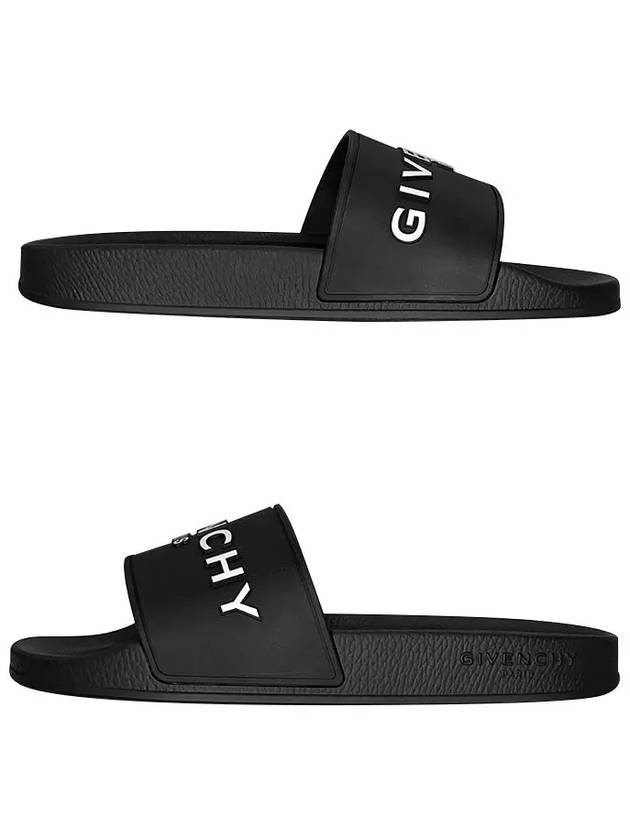 Logo Slippers Black - GIVENCHY - BALAAN 6