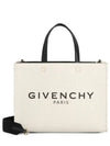 Small Canvas Tote Bag Beige Black - GIVENCHY - BALAAN 2