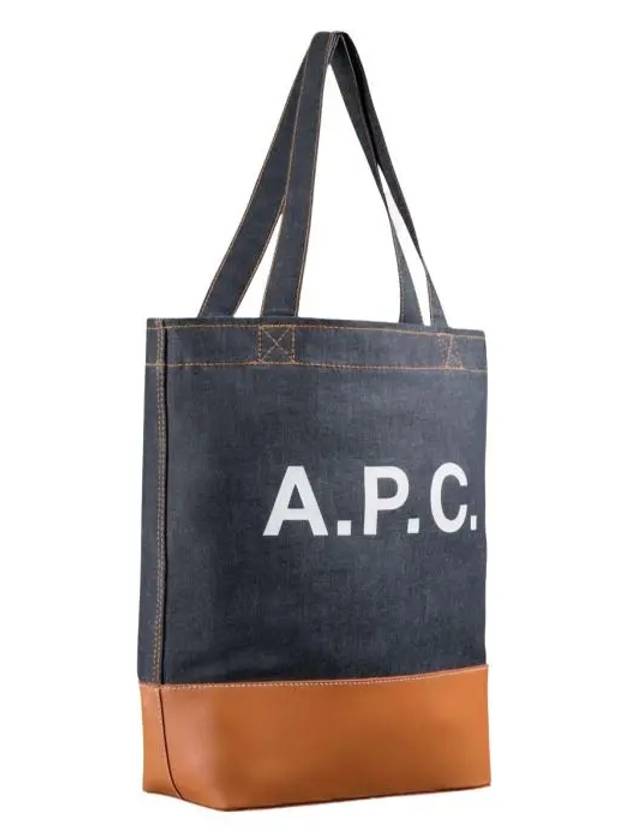 Logo Denim Axelle Tote Bag Navy - A.P.C. - BALAAN 3