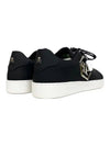 Logo Leather Low Top Sneakers Black - PHILIPP PLEIN - BALAAN 4