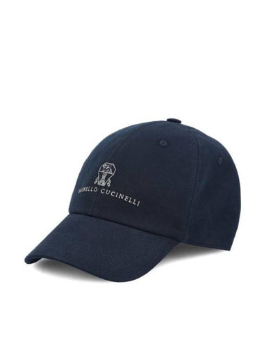 Hat M252D9850CKL84 AI24 NAVY MEDIUM GRAY - BRUNELLO CUCINELLI - BALAAN 1