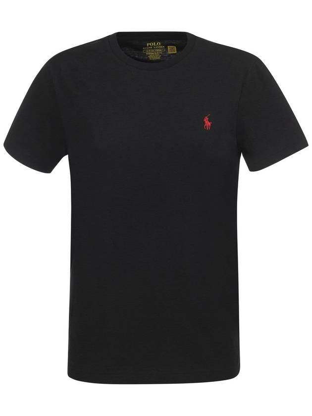 Men's Embroidered Pony Short Sleeve T-Shirt Black - POLO RALPH LAUREN - BALAAN 2