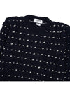 Wool Mohair Long Sleeve Knit Top Navy - THOM BROWNE - BALAAN 4