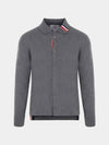 Stripe Merino Jersey Cardigan Medium Grey - THOM BROWNE - BALAAN 2